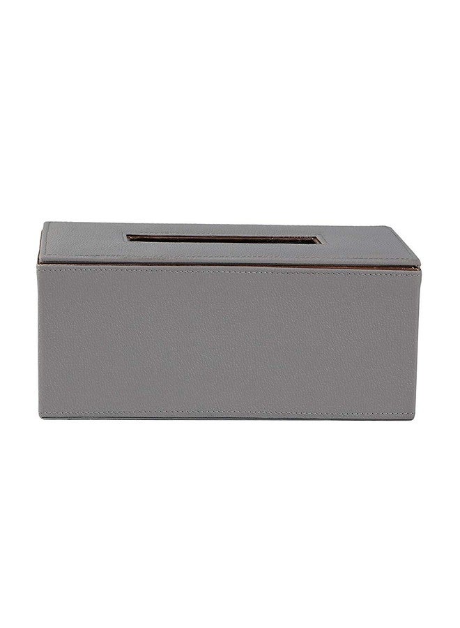 Azyeea Handcrafted Leather Tissue Holder Tissue Paper Box for Car, Hotel, Home, Dinning Table, Stylish Accessory, Versatile, Travel Friendly (Grey) - Image 2